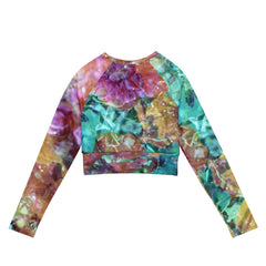 Recycled long-sleeve crop top