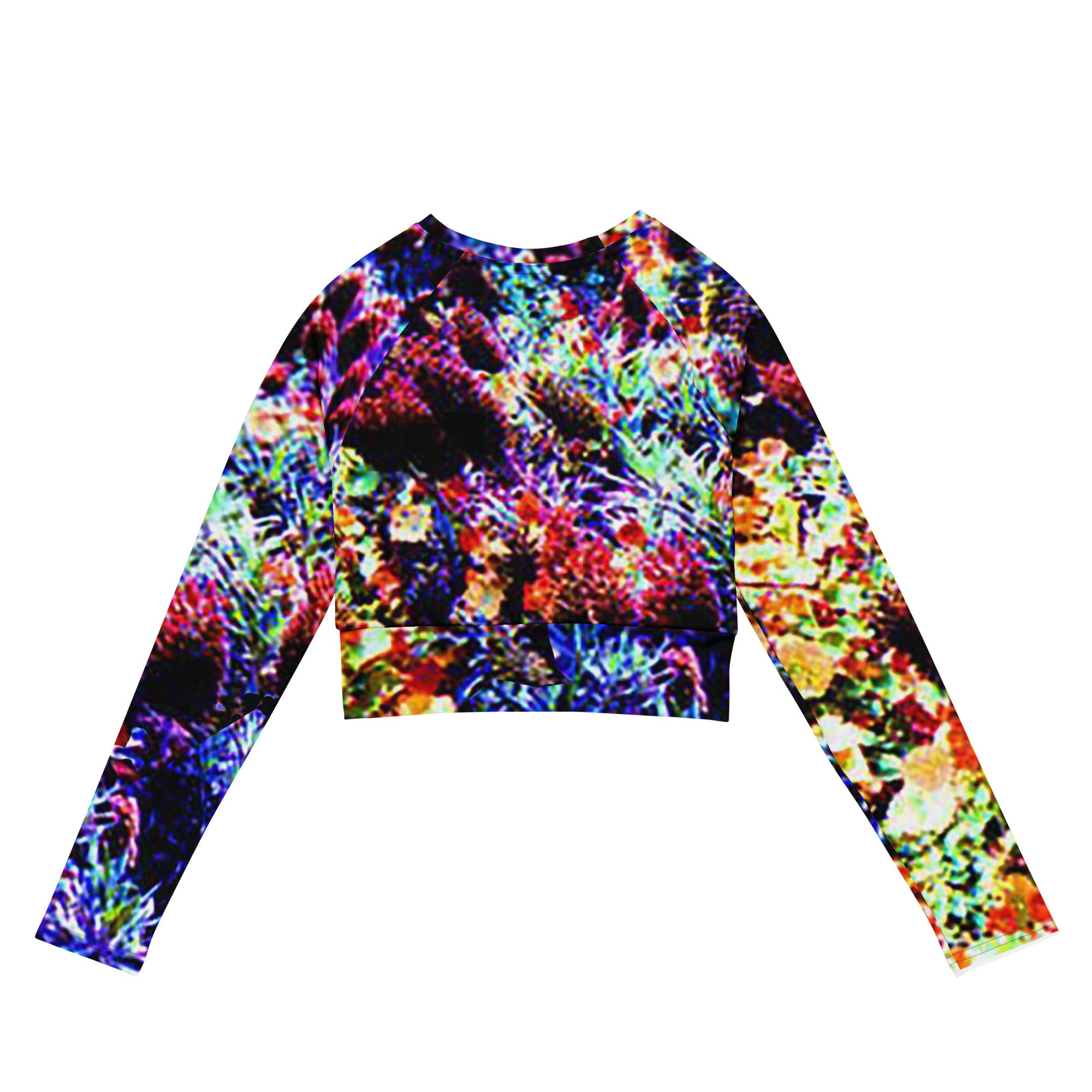 Recycled long-sleeve crop top